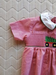 Vtg Silly Goose Smocked Holiday Romper, 18 months Boy/Girl Unisex Red Gingham