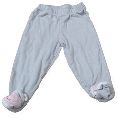 Carters Pull On Footed Sweatpants Infant Girls Size 6M Gray Cow Elastic Joggers