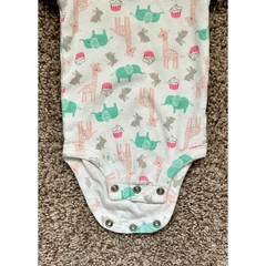 Baby Girl Bodysuits I 3 Pack – Pink Gray Elephant Animal Print I Just One You