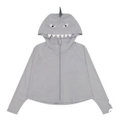 Hazel + Harper UPF Swim Coverup Unisex Kids 2T-4T Gray Shark Nylon Full Zipper