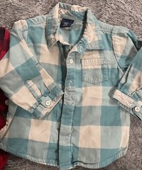 GAP Baby 6-12 Months Shirts, One Regular And One Flannel 0142