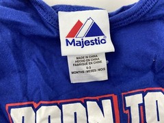 Infant 3 Months Chicago Cubs Short Sleeve Snap Blue Shirt Vtg Baby Body Suit