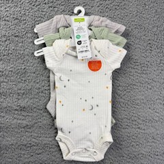 Carter’s Bodysuits Baby Girls Preemie Multicolor 3 Pack Short Sleeve Space Stars