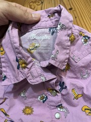 12 Month Baby Girl Wrangler Pearl Snap Lilac Dress Western Cowgirl Cactus Boots