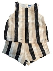 Old Navy Striped Mesh Swing Top Shorts Outfit 6-12 Months NEW