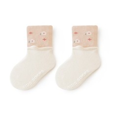 5 Pairs Baby Warm Socks Boys Girls Cartoon Knit Antiskid Mid Length Spring Socks