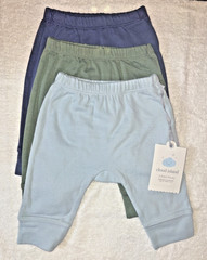 Cloud Island 3 Pack Pants in Blue & Green – Newborn