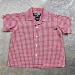 Polo Jeans Co Ralph Lauren Y2K Americana Button Down Shirt Red Blue 6-12M
