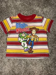 Toy Story Striped Short Sleeve Shirt Toddler Size 12 Mos