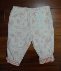 NWT Ralph Lauren Baby Girl’s Reversible Sweatpants Size 18M Color White/Pink $50