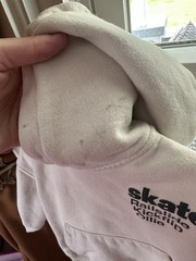 Zara Beige Skateboarding Graphic Fleece Hoodie 2 Years Hooded Pockets