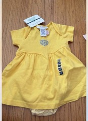 NWT Gymboree Vintage Rainbow In The Cloud Dress Layette 3 Month Run Big