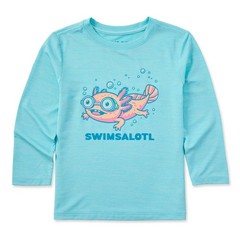 Life is Good 161394 – Toddler Swimsalotl Long Sleeve Sun Crusher Tee – Aqua Blue