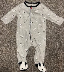 Infant 3 months cute doggy snap button one piece