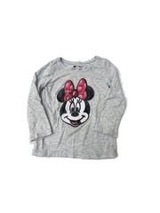 Disney Jumping Beans Toddler Girls Minnie Mouse Sequin Long Sleeve T-Shirt Gray