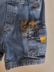 Vintage Disney Mickey Mouse Denim Jeans Overalls Shorts Toddler 24M 90s Y2K