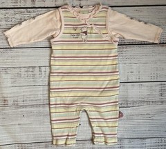 Disney Sincerely Pooh Winnie the Pooh Baby Girls Coverall Sz 3-6 Mo NWOT