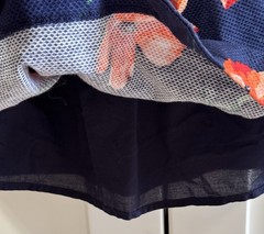 Janie And Jack Girl’s Floral Pique Dress Navy Size 12-18 Months 100% Cotton EUC