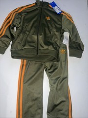 adidas Originals Firebird SET Track Suit Jacket & Pants KIDS 5T Olive NEW