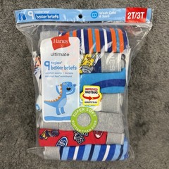 Hanes 9-Pair Pack Boy’s Boxer Briefs Underwear Set Toddler Boy Size 2T-3T