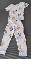 Bluey Bingo Snug Fit 2-Piece Cotton Knit Pajama Set Short Sleeve 5T