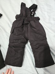 IceBurg Baby Insulated Bib Snow Pants Size 0-3 Months Black New With Tags