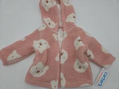 Carter’s 3M Teddy Bear Eared Hooded Sherpa Jacket Pink Baby Girl NWT