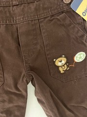 Oshkosh B’gosh Boys’ 6 months Overalls Green Brown Embroidered Corduroy Twill 2p