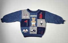 Vintage BT Kids Teddy Bear Golf Sweater Size 3T So Cute Very Clean & Nice