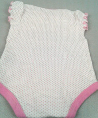 Infant Polka Dot Pirates Girl Team Athletics One Piece Outfit Size 0-3 M (B17)