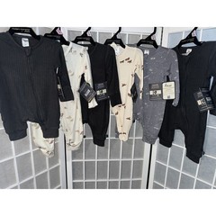 Modern Moments Sleeper Baby Romper Lot Of 6 Coverall Gerber Newborn 0-3 Mo NEW