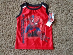 SPIDERMAN 2 boy’s NWT sz 3T graphic polyester tank top red/black/blue sleeveless
