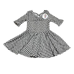 Dot Dot Smile Toddler 2T Ballerina Dress Black White Polka Dot Twirl Skirt NWT