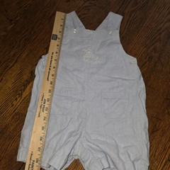 CLASS CLUB 24M Linen Baby Outfit Blue White Nautical Summer Casual beach vintage