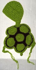 UNBRANDED crotchet set green/brown motif photo prop app size NEWBORN