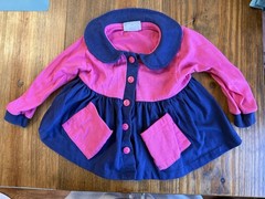 Vintage Royal Heir Girls 18 Month Toddler Button Up Jacket Pink And Blue