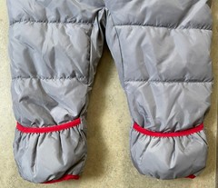 NIKE Baby Puffer Snowsuit One Piece Bunting Racer Silver/Red 24 Months