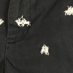 Polo Ralph Lauren Shorts Boys 2T Blue White Embroidered AllOver Pony Logo Preppy