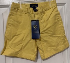 NWT Polo Ralph Lauren Toddler Boys 4T Shorts Yellow Chino Preppy