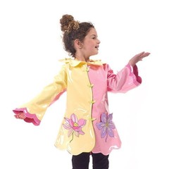 Kidorable Lotus Flower Waterproof Children’s Raincoat Size 2T NWT