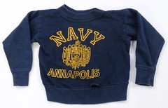 Rare VTG United States Navy Annapolis Pullover Crewneck Sweatshirt 80s 90s Kids