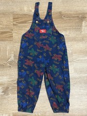 Vintage OshKosh B’Gosh Vestbak Overalls – Rare Airplane Print 24M