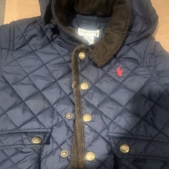 Ralph Lauren Baby Quilted Hooded Corduroy Snap Jacket w/ Pockets 12M