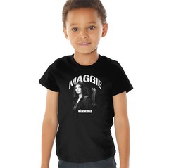 The Walking Dead Maggie Mono T Shirt for Toddler Boys and Girls, Black,S-L