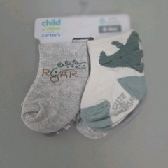 Child of Mine by Carter’s Dinosaur Crew Socks 6 Pairs 0-6 Months Cotton Blend
