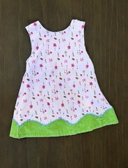 Lil Cactus Baby Girl Pink Floral Bird Hand-Smocked Dress 6–12M 100% Cotton
