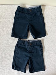 Lot of 2 Osh Kosh Shorts Boys Toddler Size 4T Navy Blue Cotton Blend