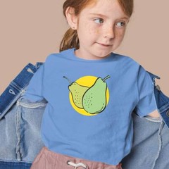 Toddler T-Shirt: Retro Pears, Unisex Toddler 2T-5/6, Cute Fruit