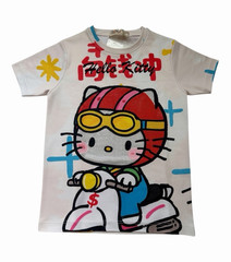 Girls Hello Kitty Graphic T-Shirt Size 2 New polyester 100% Fabric