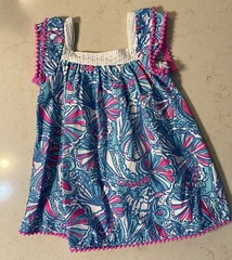 Lilly Pulitzer LKN Toddler Shift Dress 100% Cotton 18 Months Floral 20th Anniv.